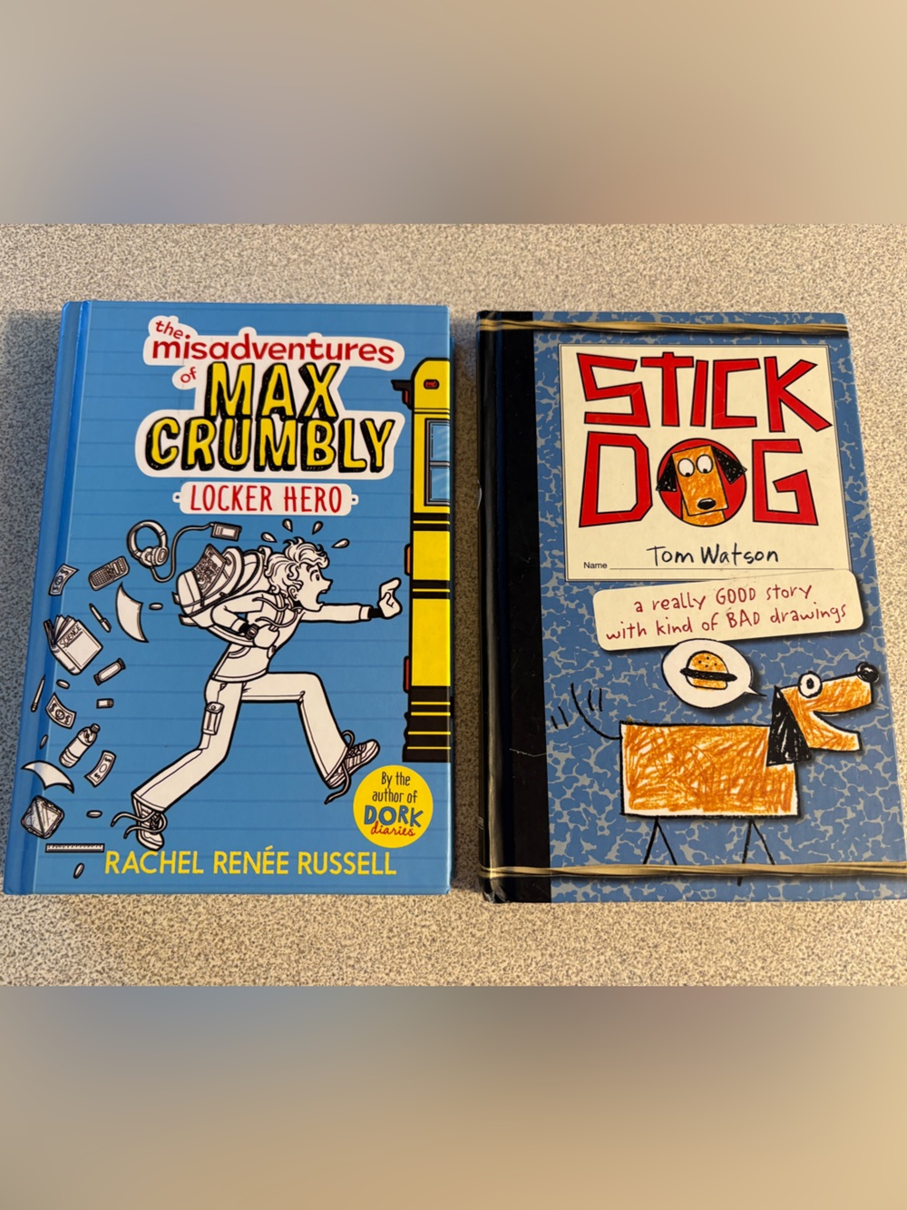 (2/$30) Stick Dog & Max Crumbly Graphic Novels Hardcover Set